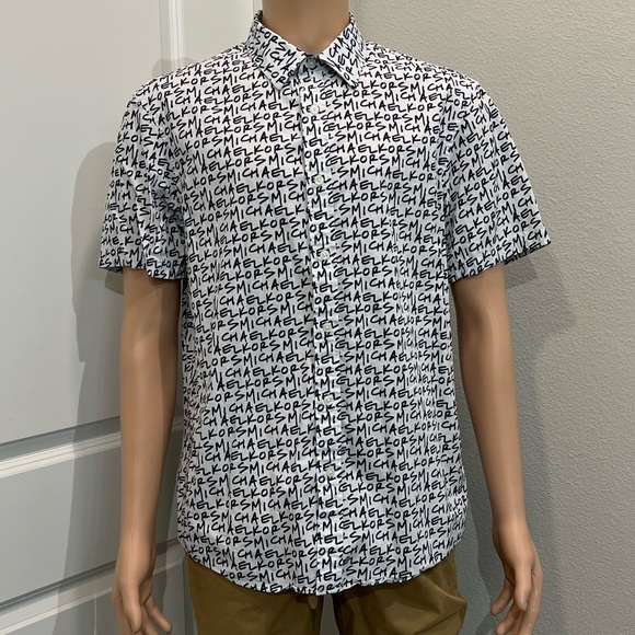 Michael Kors Other - Michael Kors Classic Fit “Michael Kors” Print Casual SS Button Down Shirt
